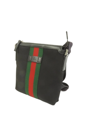 Gucci Pre-Owned Web-stripe shoulder bag - Black