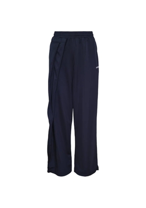 BONBOM logo-print pleated track pants - Blue