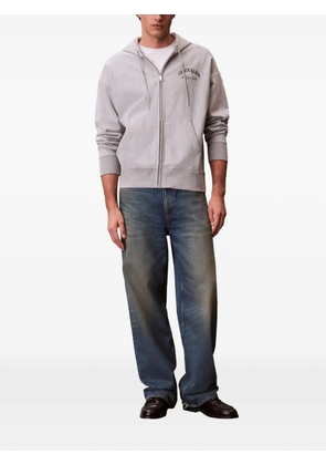 Calvin Klein Varsity zip-up hoodie - Grey