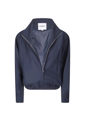 La Piscine zip-up elasticated-hem bomber and top set - Blue