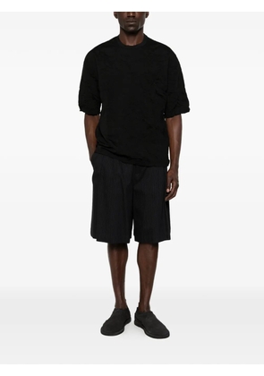 Comme des Garçons Homme crinkled-finish chest-pocket T-shirt - Black