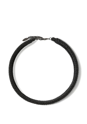 Brunello Cucinelli beaded choker necklace - Black