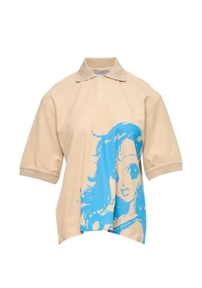 Ashley Williams graphic-print polo shirt - Neutrals