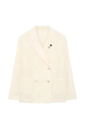 Lardini double-breasted deconstructed blazer - Neutrals