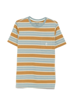 Patagonia striped-pattern chest-pocket T-shirt - Brown