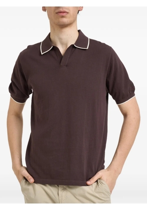 MC2 Saint Barth Sloan contrast-trim polo collar T-shirt - Brown