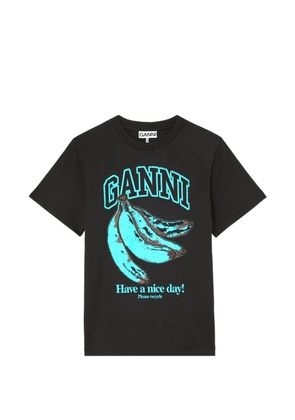 GANNI graphic-print T-shirt - Grey