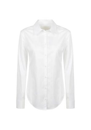 DONDUP logo-plaque button-up shirt - White