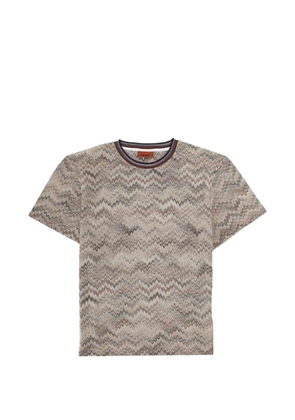 Missoni zigzag-knit T-shirt - Neutrals