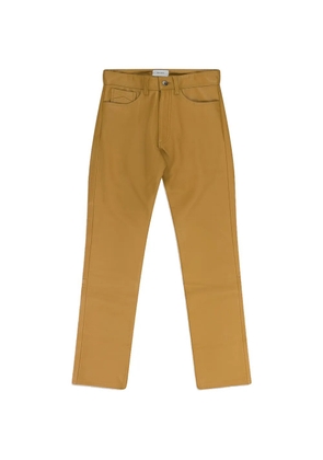 RHUDE straight-leg leather trousers - Neutrals