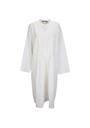 Sofie D'hoore pleated-chest long-sleeved midi dress - White