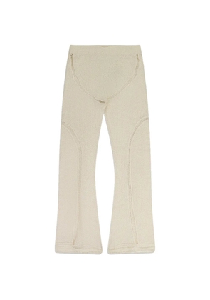 RHUDE flared knitted trousers - Neutrals