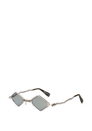 Kuboraum H80 geometric-frame sunglasses - Silver