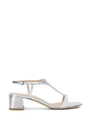 Ninalilou crystal-embellished leather sandals - Silver