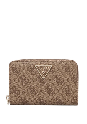 GUESS USA Laurel 4G monogram-patterned zip-around wallet - Neutrals