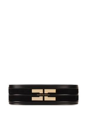 Elisabetta Franchi logo-plaque leather belt - Black