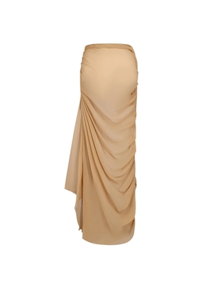 Giuseppe Di Morabito draped silk maxi skirt - Neutrals
