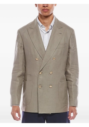 Brunello Cucinelli double-breasted deconstructed blazer - Green