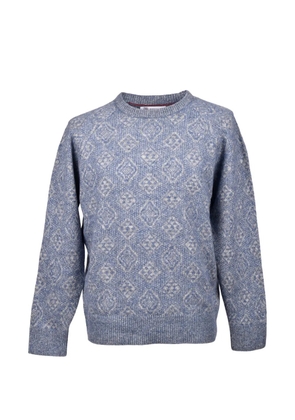 Brunello Cucinelli geometric-patterned sweater - Blue