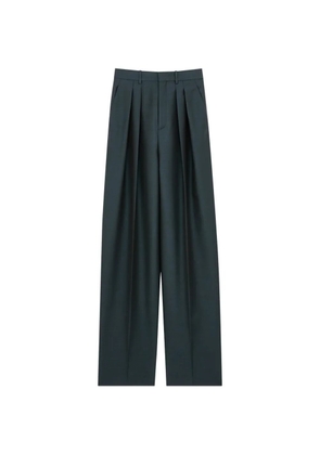 Saint Laurent pleated wide-leg trousers - Green