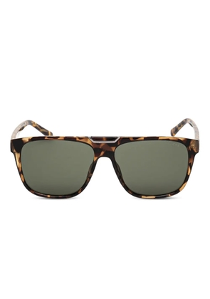 GUESS EYEWEAR tortoiseshell-effect pilot-frame sunglasses - Brown