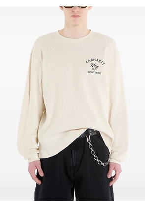 Carhartt WIP logo-print waffle-knit T-shirt - Neutrals