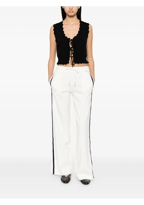 TWINSET side-stripe track pants - White