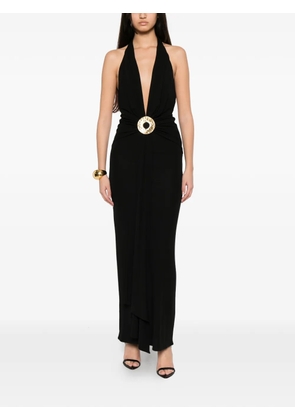 Cult Gaia hammered-ring halterneck dress - Black