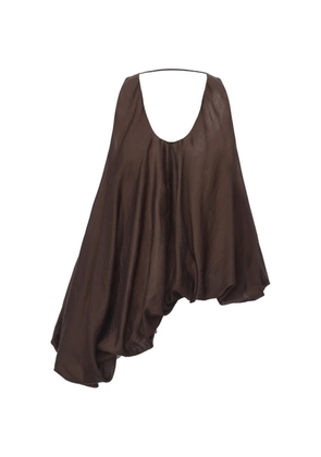 ili node Fleur asymmetric draped top - Brown