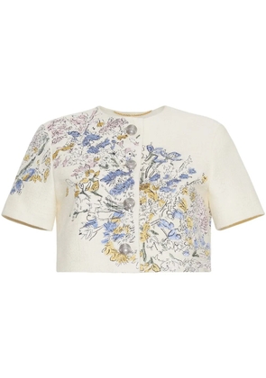 Adam Lippes embroidered cotton jacket - Neutrals