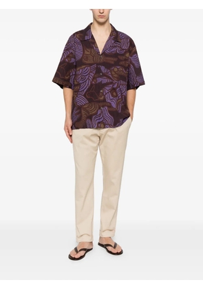 Jacob Cohën Henry pleated turn-up trousers - Neutrals