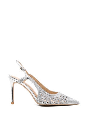 chiconic crystal-embellishment mules - Silver