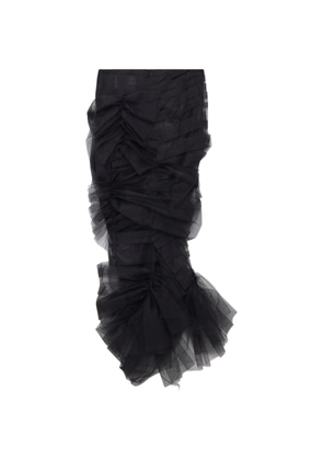 Matières Fécales ruched tulle skirt - Black
