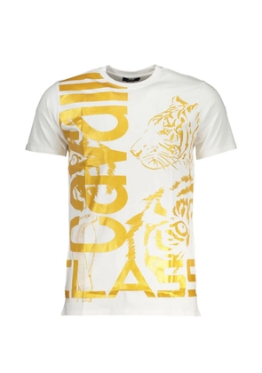 Cavalli Class tiger-print cotton T-shirt - White