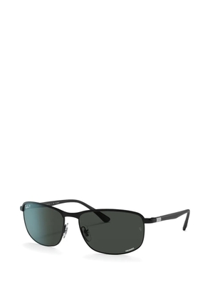Ray-Ban polarized-lenses rectangle-frame sunglasses - Black