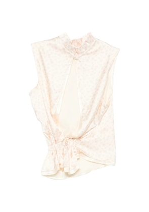 August Barron floral-print top - Neutrals