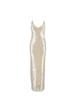 Forte Forte sequinned sleeveless gown - Neutrals