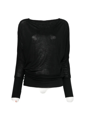 TOTEME boat neck long sleeve top - Black