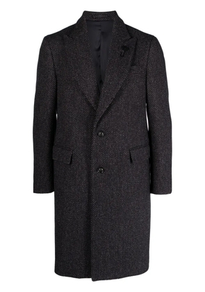 Lardini single-breasted wool blend midi coat - Neutrals