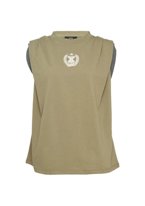 BONBOM tucked emblem t-shirt - Green