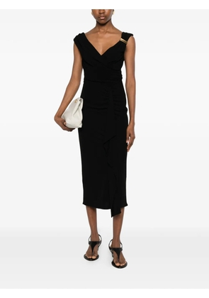 Max Mara metal-detail midi dress - Black