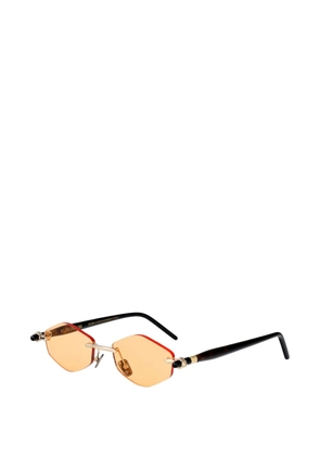 Kuboraum Maske P60 geometric-frame sunglasses - Orange