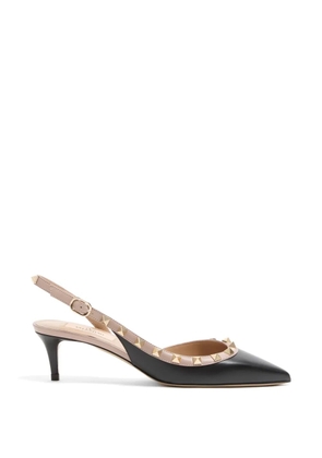 Valentino Garavani Rockstud calfskin slingback pump 50mm - Neutrals