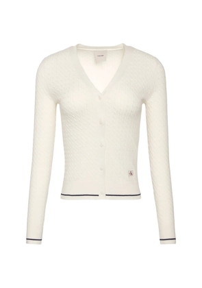 Calvin Klein cable-knit cardigan - White