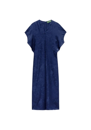 Shanghai Tang Tang jacquard midi dress - Blue