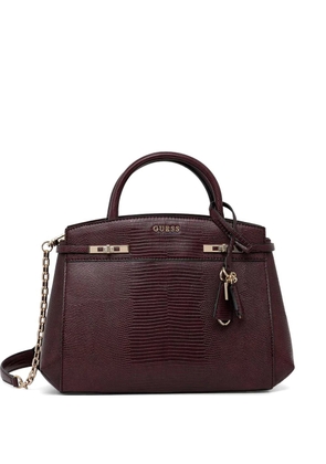GUESS USA Melinda lizard-effect tote bag - Red