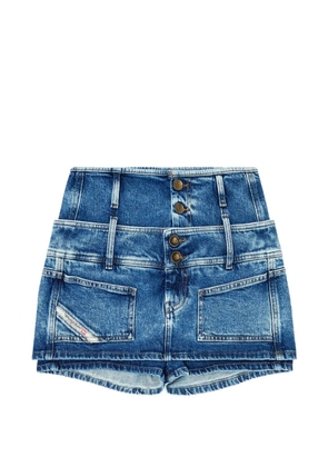 Diesel double-waistband denim skort - Blue
