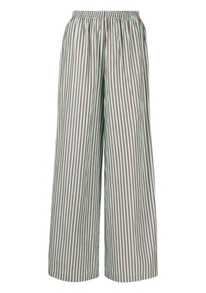 Forte Forte wide-leg striped trousers - Brown