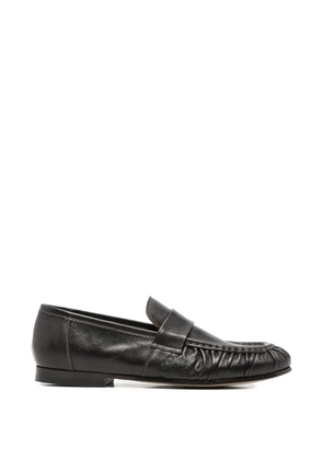 sturlini firenze ruched leather loafers - Brown