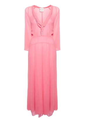 Forte Forte flared crinkled maxi dress - Pink